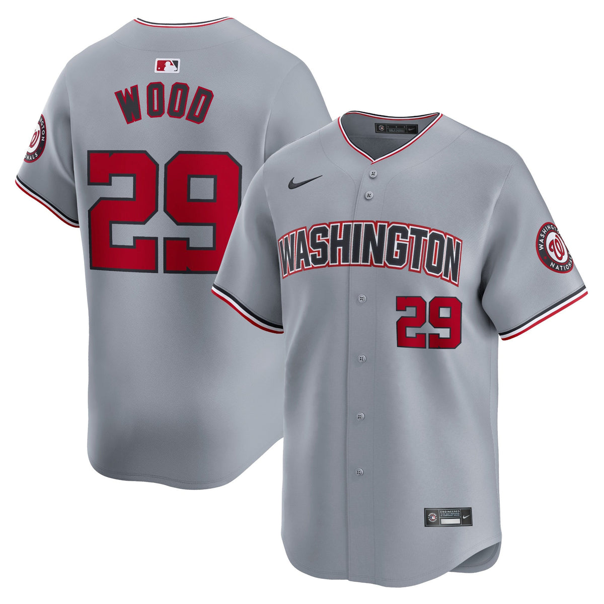 James Wood Washington Nationals Road Jersey - Gray